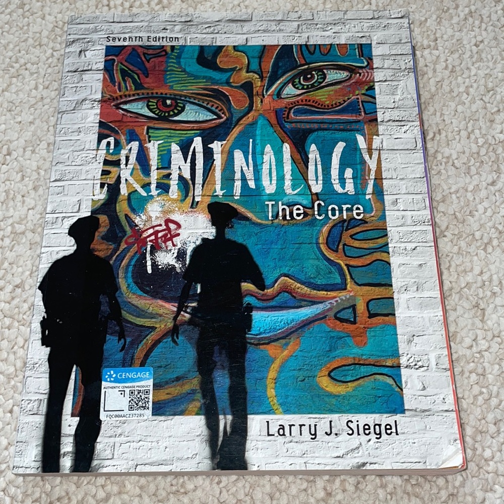 CriminologyThe Core 7th Edition by Larry J. Siegel paperback